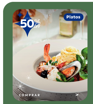 Hasta 50% OFF en Platos 